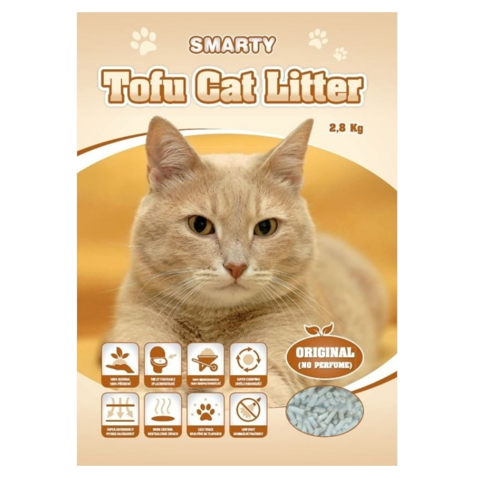 Levně SMARTY tofu cat litter original bez vůně podestýlka pro kočky 2,8 kg