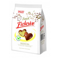 POEX Exclusive srdíčka v mléčné čokoládě bez lepku 90 g