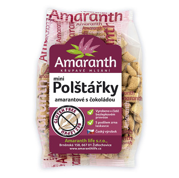 AMARANTH Polštářky amarantové s čokoládou mini 100 g (Bezlepkové křupky a cereálie) - Sladké