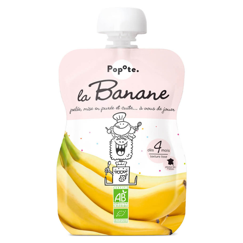 E-shop POPOTE Ovocná kapsička banán od 4.měsíců BIO 120 g