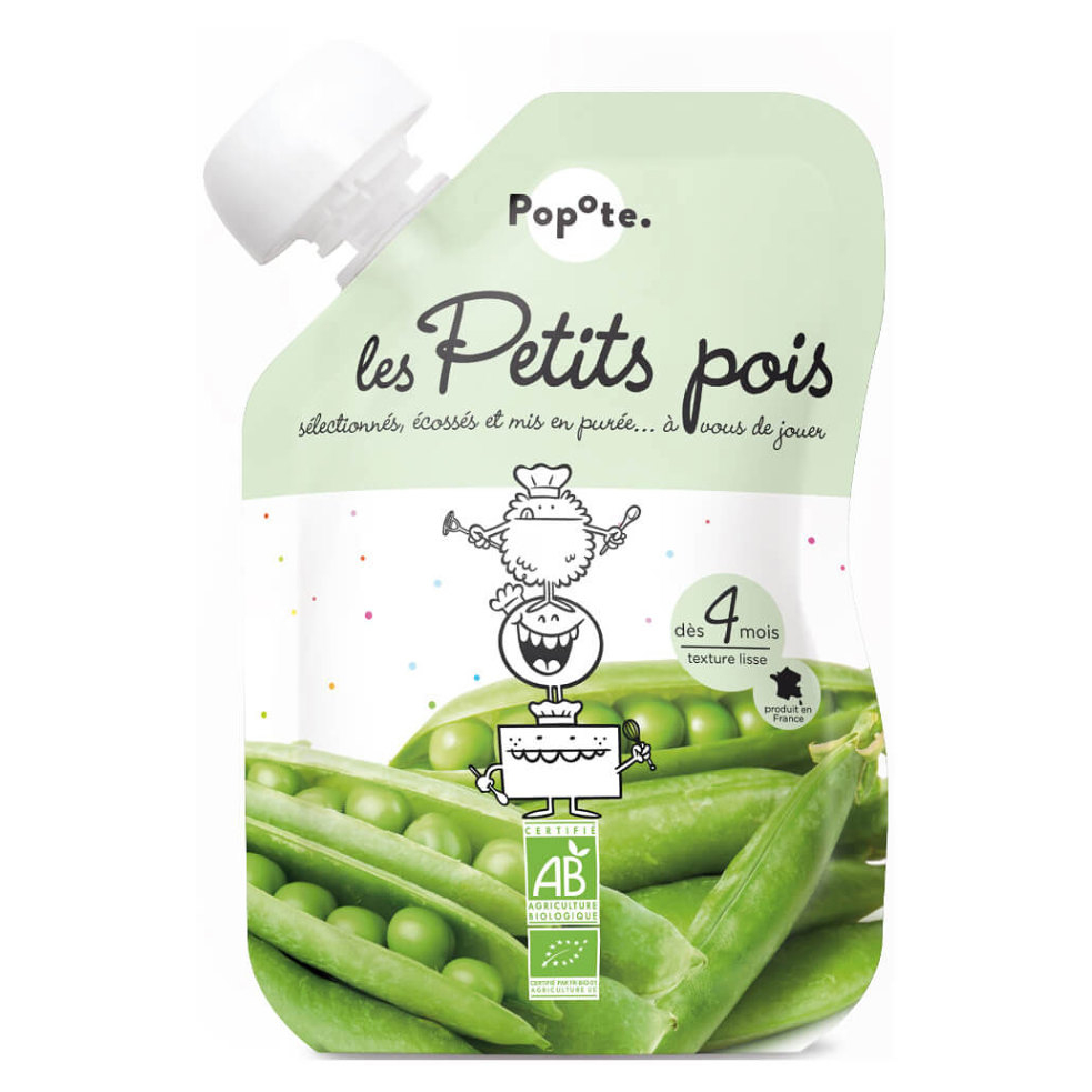 E-shop POPOTE Zeleninová kapsička hrášek od 4.měsíce BIO 120 g