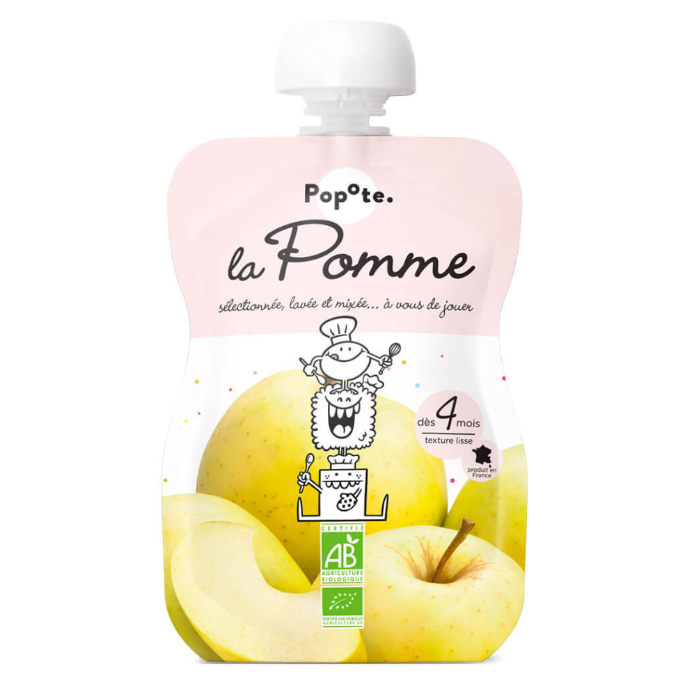 E-shop POPOTE Ovocná kapsička jablko Golden od 4. měsíců BIO 120 g