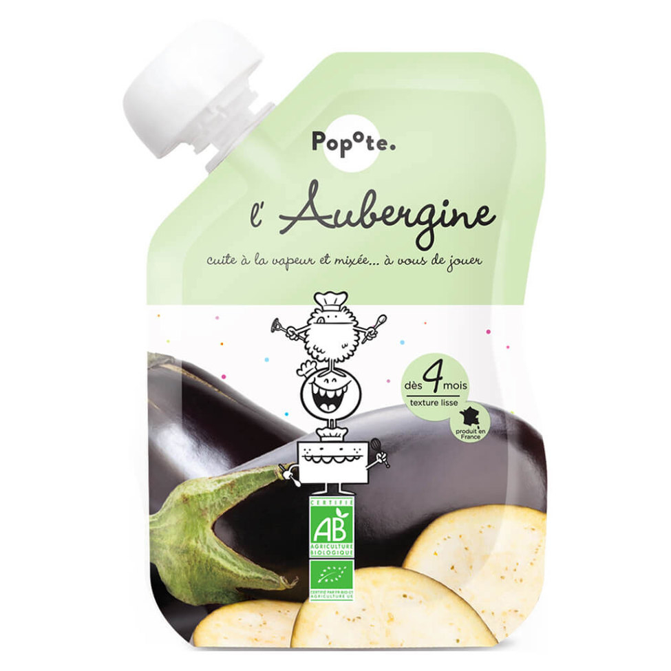 E-shop POPOTE Zeleninová kapsička lilek od 4.měsíce BIO 120 g