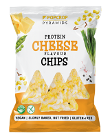 POPCROP Proteinové pečené chipsy se sýrovo-cibulovou příchutí 60 g