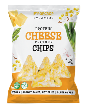 POPCROP Proteinové pečené chipsy se sýrovo-cibulovou příchutí 60 g