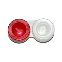 POUZDRO Anti-bakteriální na kontaktní čočky 1 ks, Barva: Červená