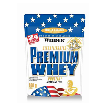 WEIDER Premium whey syrovátkový protein příchuť vanilka a karamel 500 g