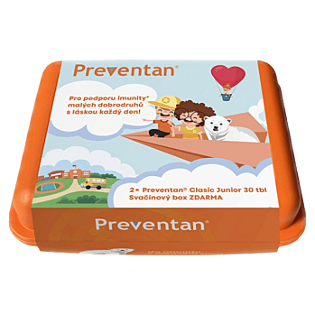 PREVENTAN Clasic Junior 2 x 30 a svačinový box (Vitamíny a multivitamíny pro děti) - Vícesložkové