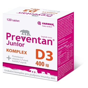 PREVENTAN Junior komplex D3 400IU 120 tablet