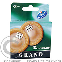 Prezervativ Grand vel. XXL vlhký 3 ks