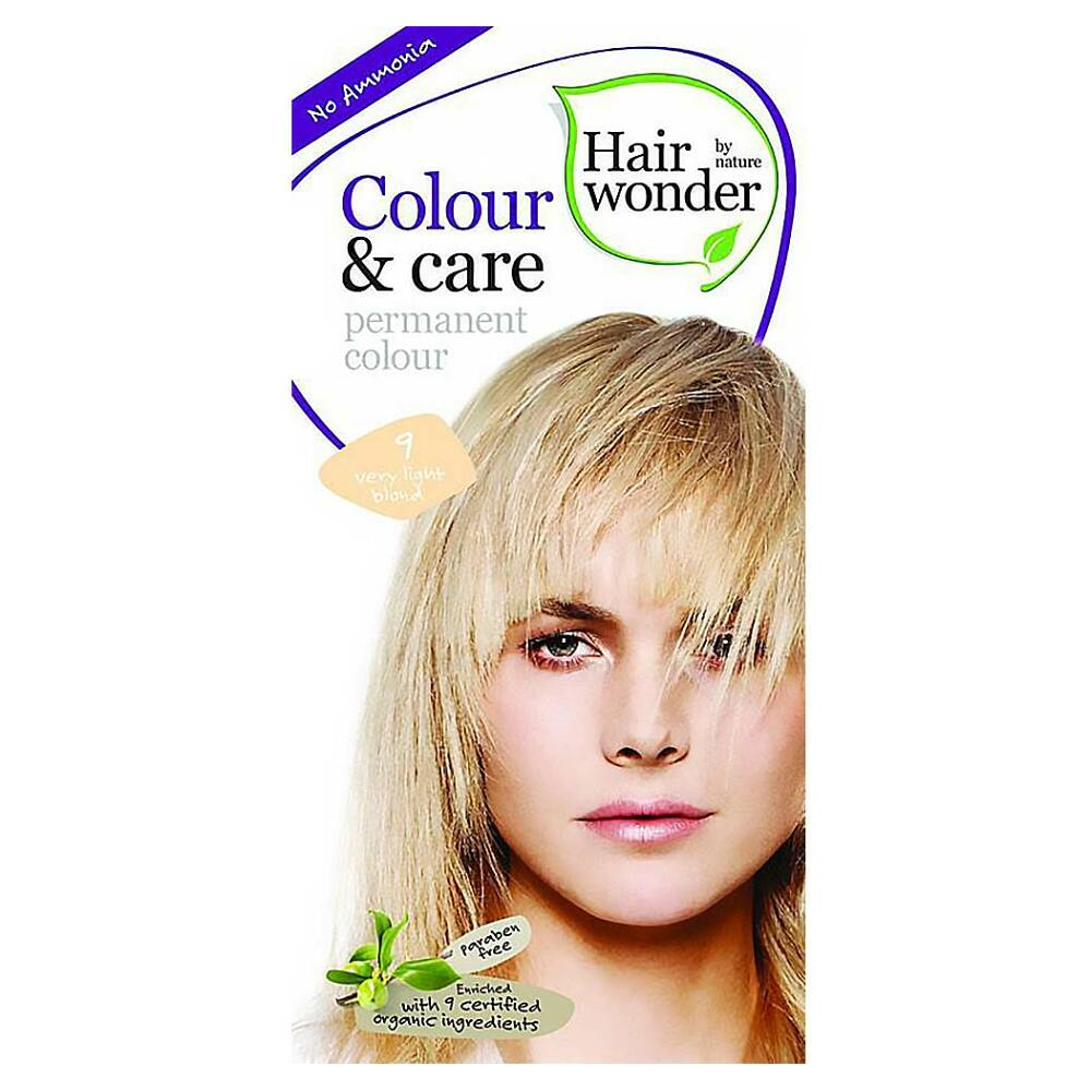Levně HAIRWONDER Dlouhotrvající barva na vlasy 9 Velmi světlá blond BIO 100 ml