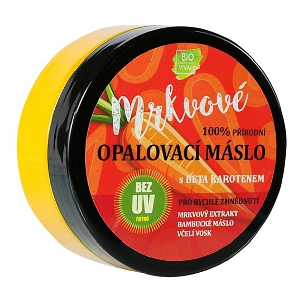 Levně VIVACO Přírodní opalovací mrkvové máslo bez UV filtrů 150 ml