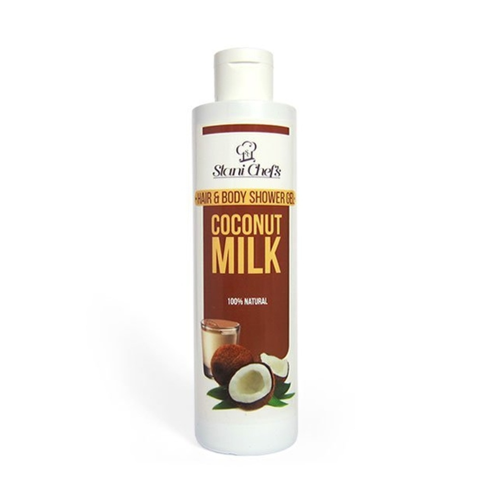 Levně HRISTINA Přírodní sprchový gel na vlasy a tělo kokosové mléko 250 ml