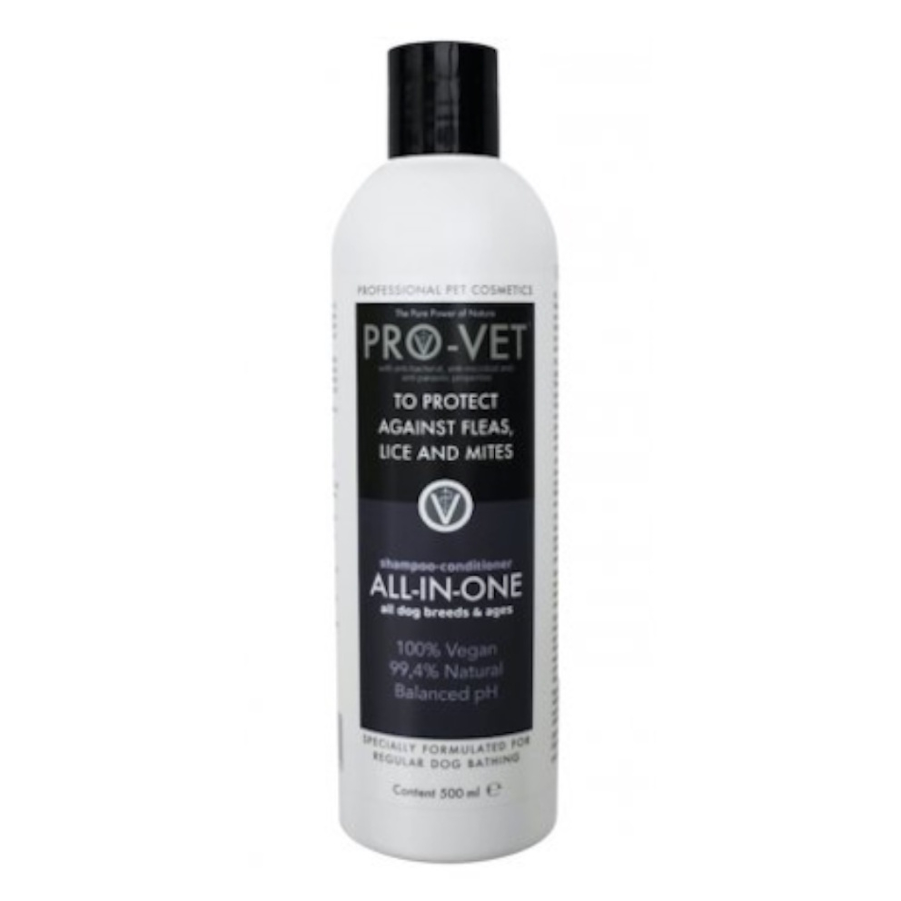 E-shop PRO-VET All in One antiparazitní šampon a kondicionér pro psy 500 ml