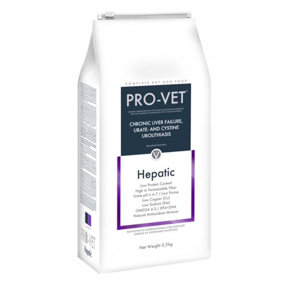 E-shop PRO-VET Hepatic granule pro psy při selhání jater 1 ks, Hmotnost balení (g): 2,5 kg