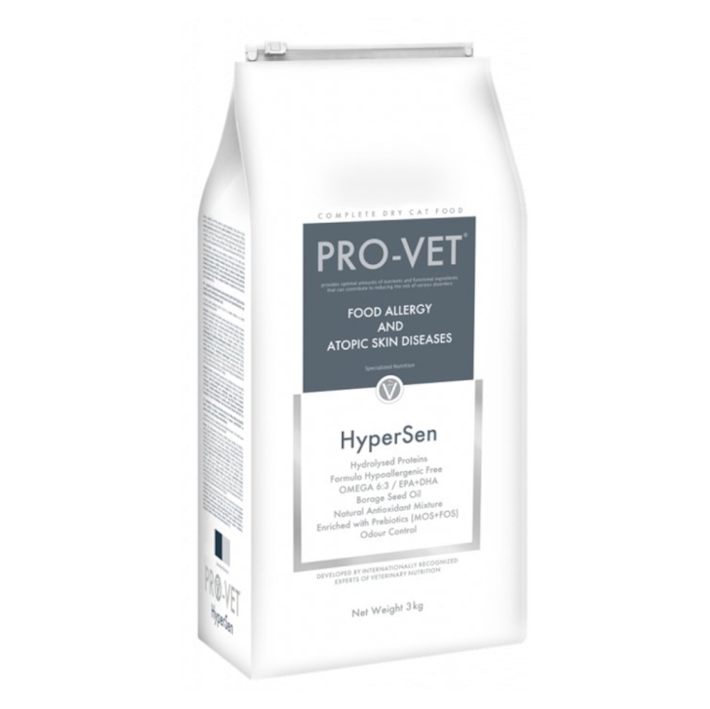 Levně PRO-VET Hypersen granule pro kočky s potravinovou alergií a atopií 3 kg