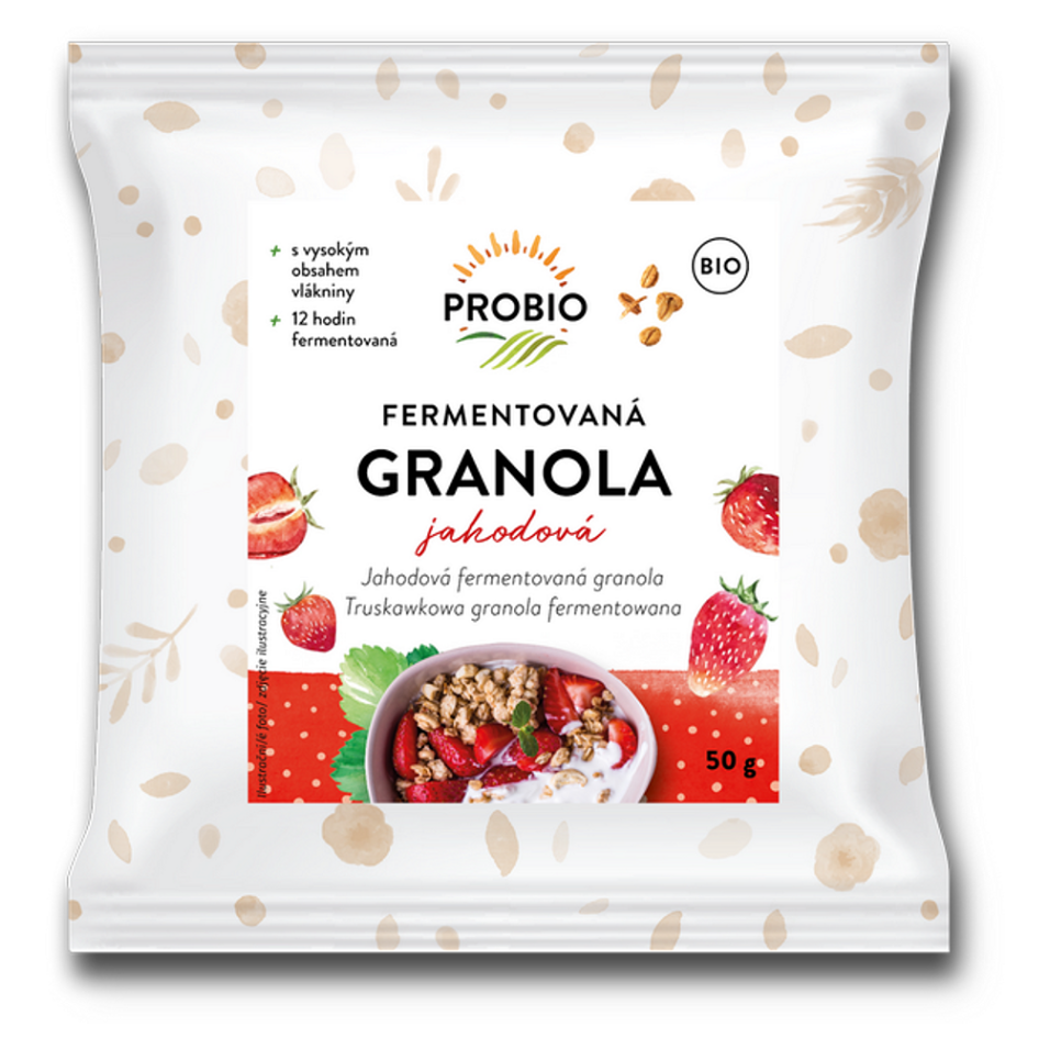 E-shop PROBIO Granola fermentovaná jahodová BIO 50 g