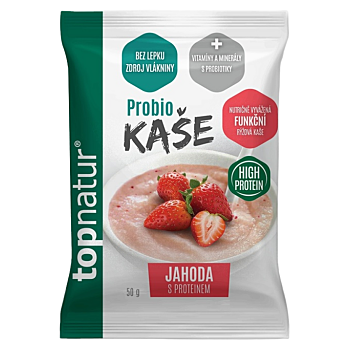 TOPNATUR Probio kaše jahoda protein 50 g (Probiotické kaše) - Sladké, Instantní
