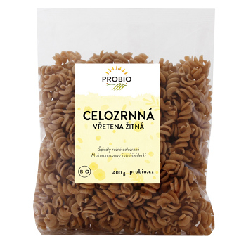 PROBIO Vřetena žitná celozrnná BIO 400 g (Bio rýže, obilniny a luštěniny) - BIO