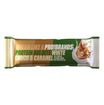 PROBRANDS Protein big bite bar příchuť bílá čokoláda a karamel 45 g