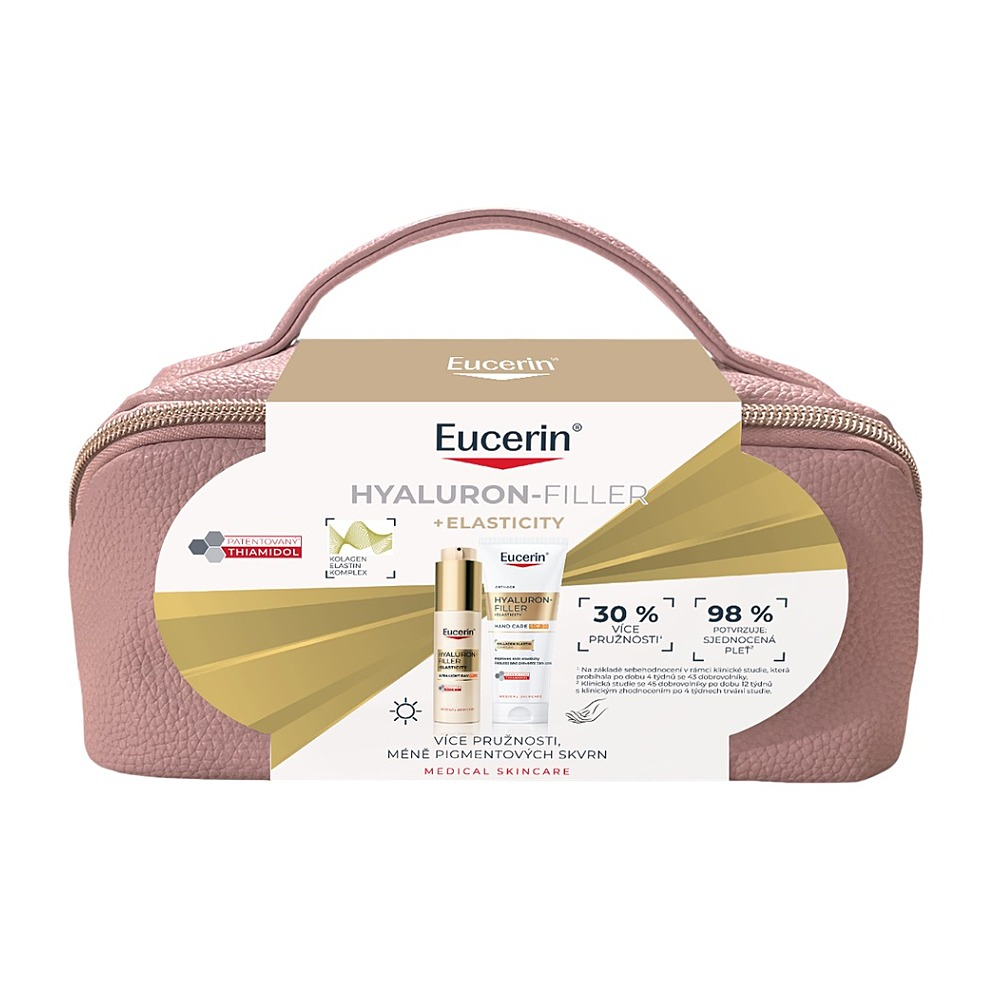 EUCERIN Vánoční kazeta Hyaluron-Filler krém SPF50 & Krém na ruce 50 ml + 75 ml