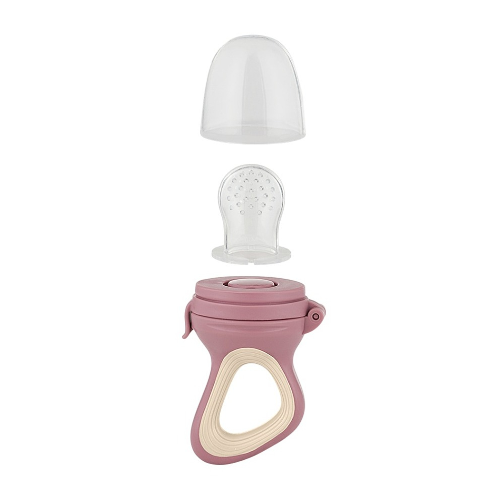 PETITE&MARS Dudlík silikonový na krmení fruzi rose & sand 6m+