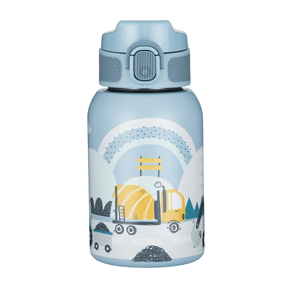 Petite&Mars nerezová termoláhev se slámkou 350 ml work zone 12m+