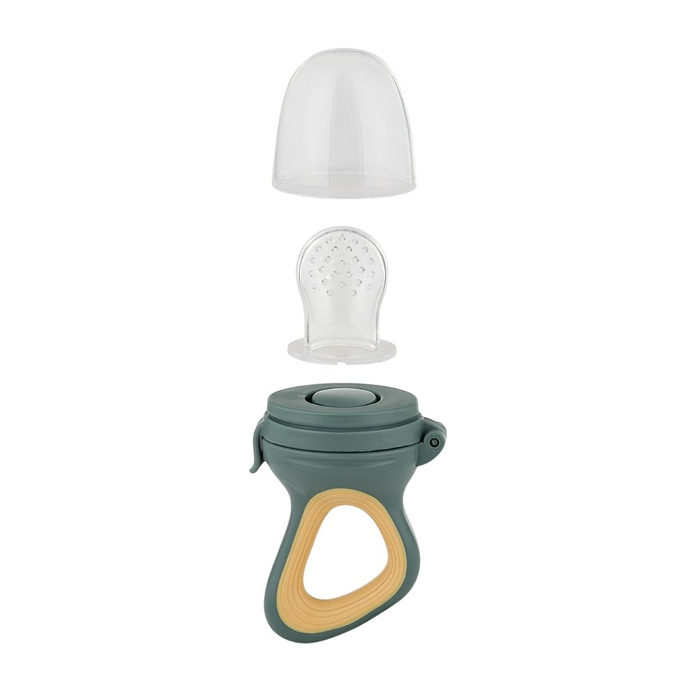 PETITE&MARS Dudlík silikonový na krmení fruzi green & ochre 6m+