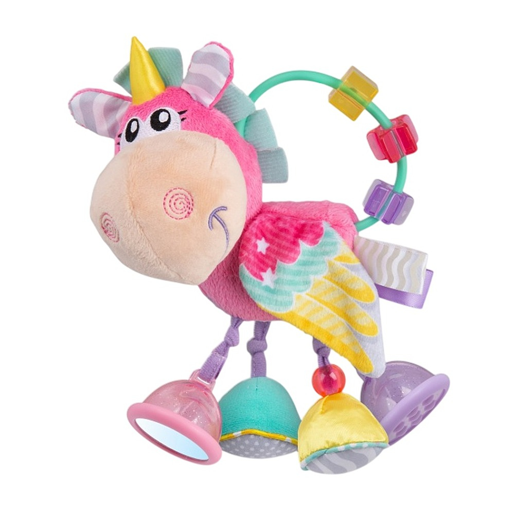 PLAYGRO Chrastítko jednorožec růžový