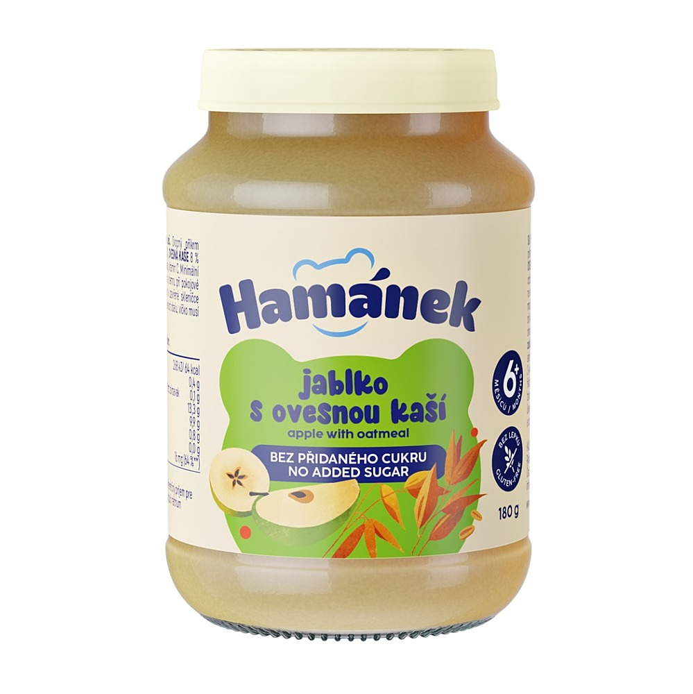 HAMÁNEK Jablko s ovesnou kaší 6m+ 180 g
