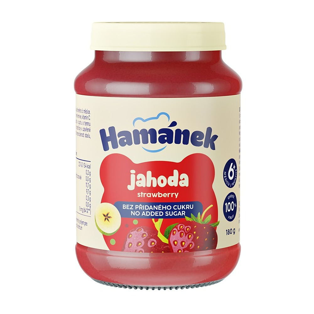 HAMÁNEK Jahoda 100% ovoce 6m+ 180 g