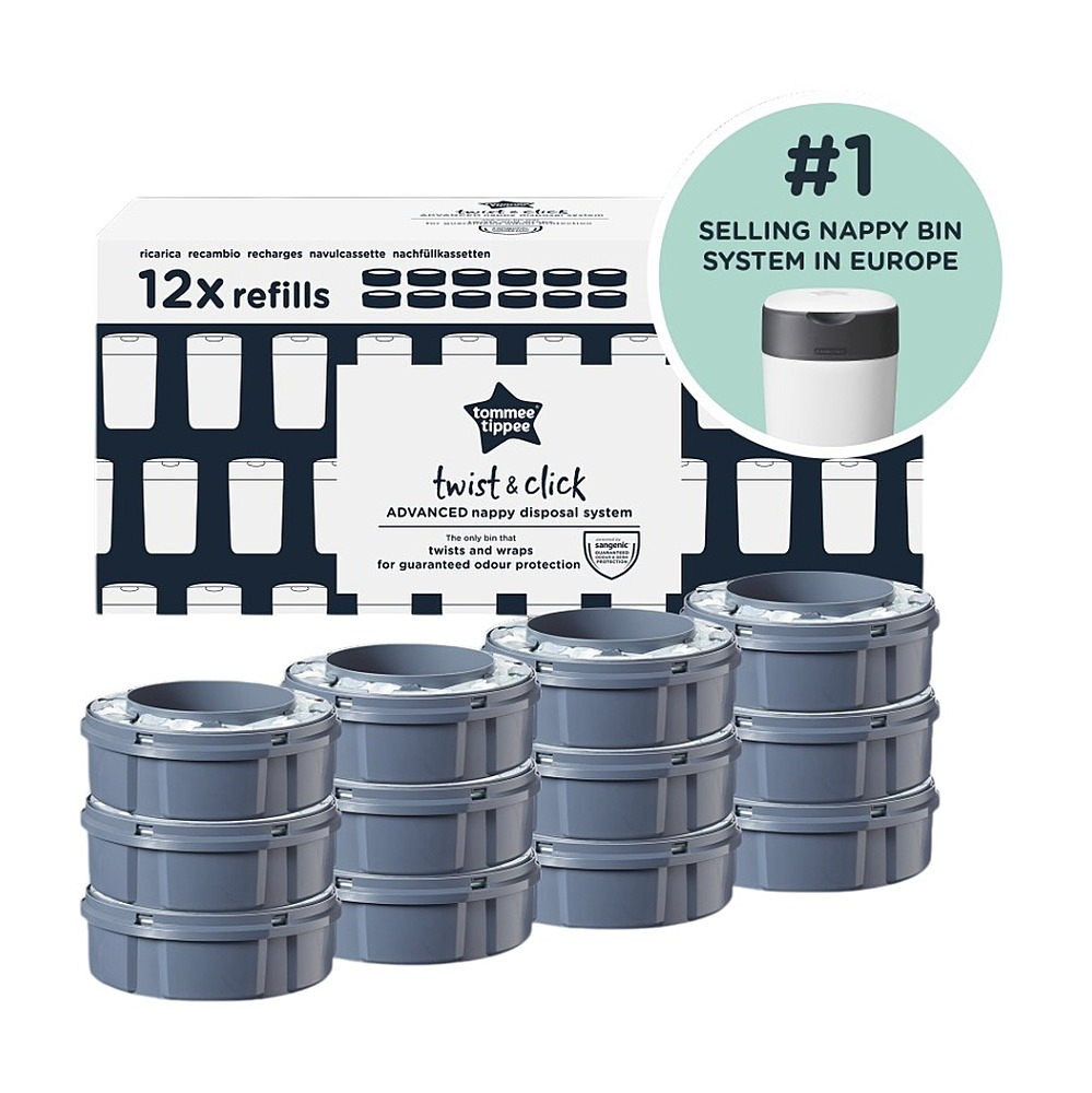 TOMMEE TIPPEE Twist & click náhradní kazety 12 kusů