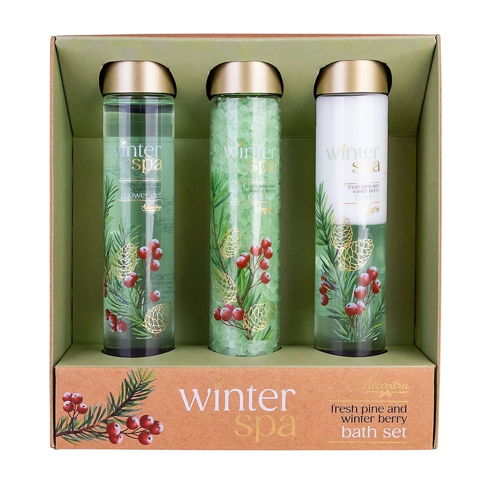 ACCENTRA Winter spa sada koupelová zkumavky zimní ovoce 3 kusy