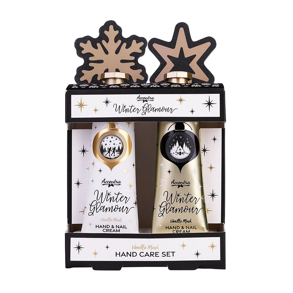 ACCENTRA Winter glamour péče o ruce s pilníkem vanilka a pižmo 4 kusy