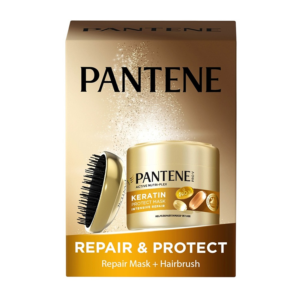 PANTENE Vánoční kazeta Repair&Protect maska na vlasy 300 ml + hřeben
