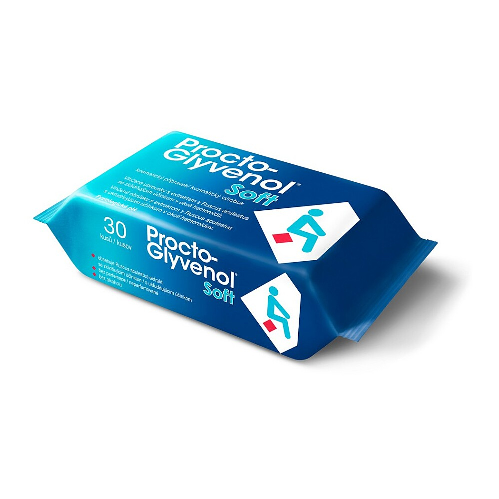 PROCTO-GLYVENOL Soft - vlhčené ubrousky 30 ks, Určené (na): Hemoroidy
