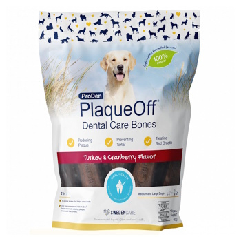 PRODEN PlaqueOff™ Dental Bones krůtí 482 g (Dentální pamlsky pro psy)