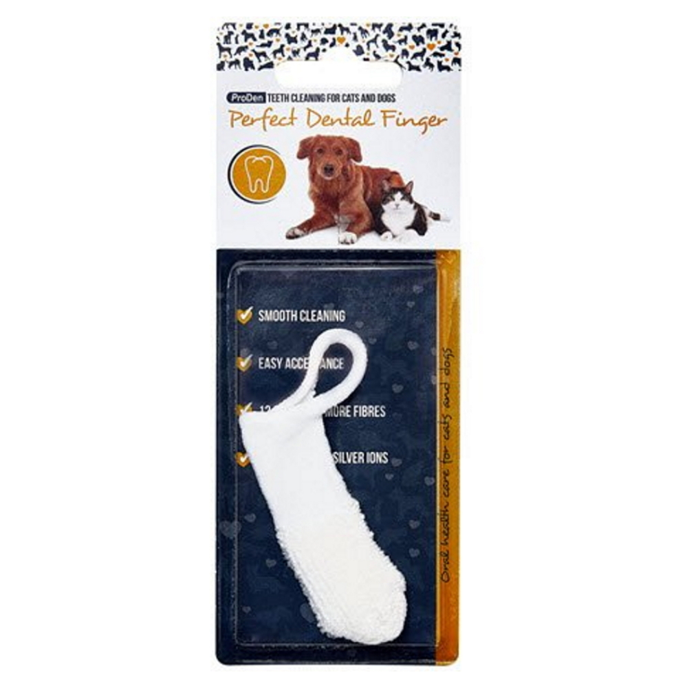 E-shop PRODEN Zubní kartáček pro psy a kočky na prst z mikrovlákna 1 ks