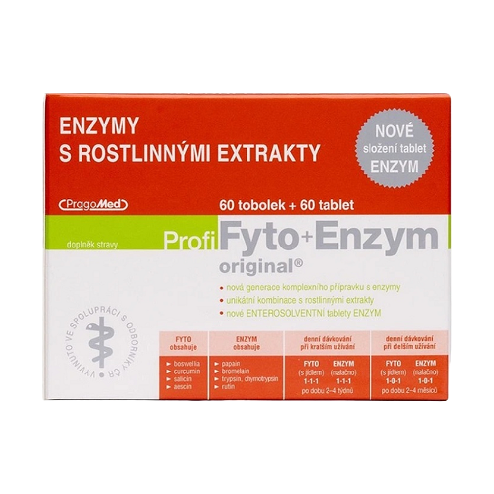 Pragomed Profi Fyto + Enzym 60 tobolek + 60 tablet