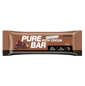PROM-IN Essential Pure bar proteinová tyčinka natural kakao 65 g