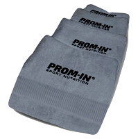PROM-IN Ručník šedý s černou výšivkou 1 kus