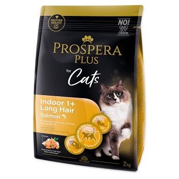 PROSPERA PLUS Indoor 1+ Salmon Long Hair Krmivo pro kočky 1 kus, Hmotnost balení (g): 2 kg