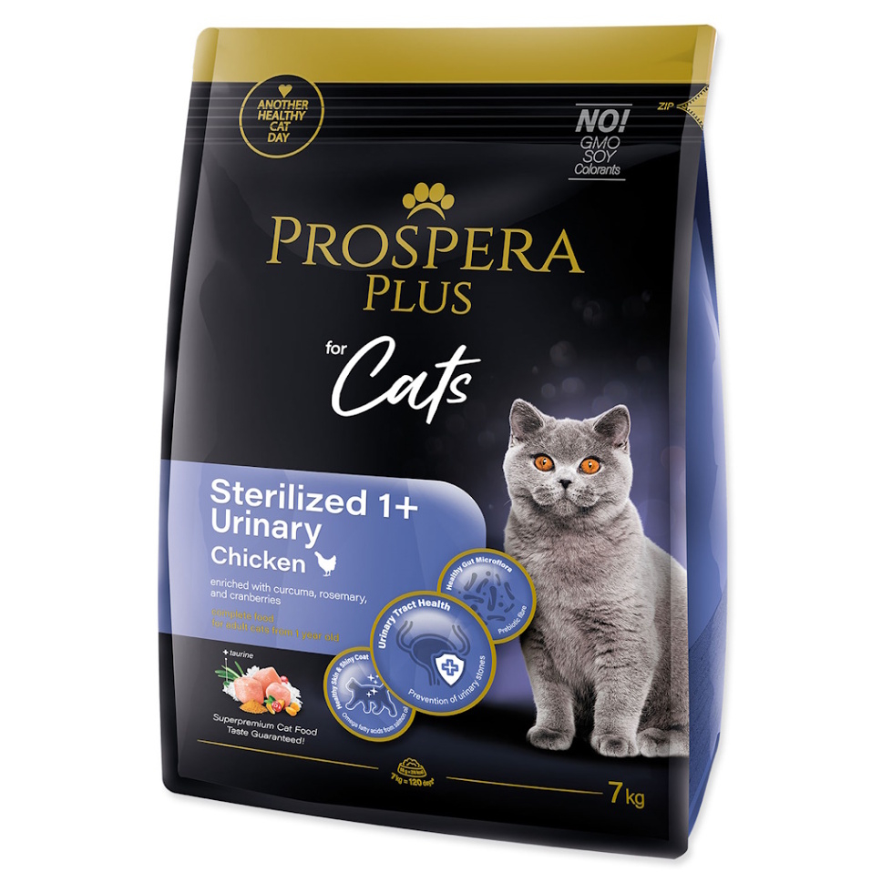 PROSPERA PLUS Sterilized 1+ Chicken Urinary Krmivo pro kočky 1 kus, Hmotnost balení (g): 7 kg