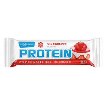 MAXSPORT Proteinová tyčinka s příchutí jahod 60 g