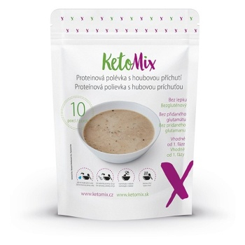 KETOMIX Proteinová polévka s houbovou příchutí 10 porcí