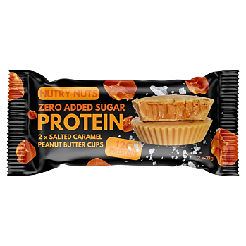 TOPNATUR Proteinové košíčky slaný karamel s arašídovým máslem 2 x 21 g (Tyčinky) - Sladké