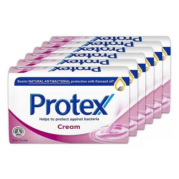 PROTEX Cream Tuhé mýdlo s přirozenou antibakteriální ochranou  6 x 90 g