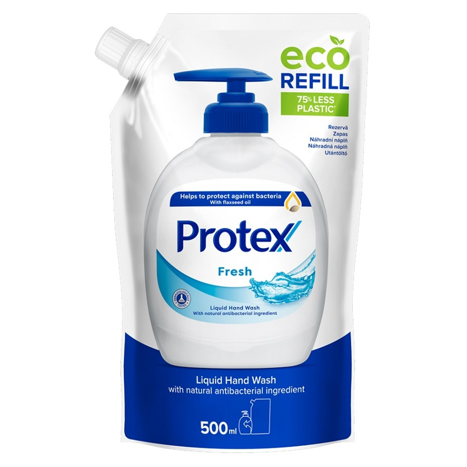 Levně PROTEX Fresh tekuté mýdlo s přirozenou antibakteriální ochranou náhradní náplň 500 ml