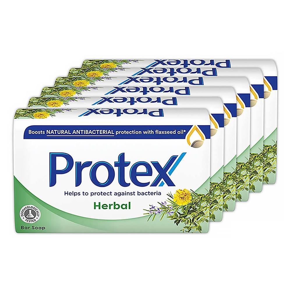 PROTEX Herbal Tuhé mýdlo s přirozenou antibakteriální ochranou 6 x 90 g