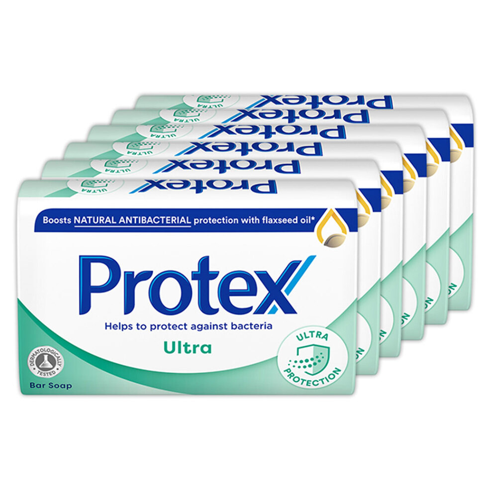 Levně PROTEX Ultra Tuhé mýdlo s přirozenou antibakteriální ochranou 6 x 90 g